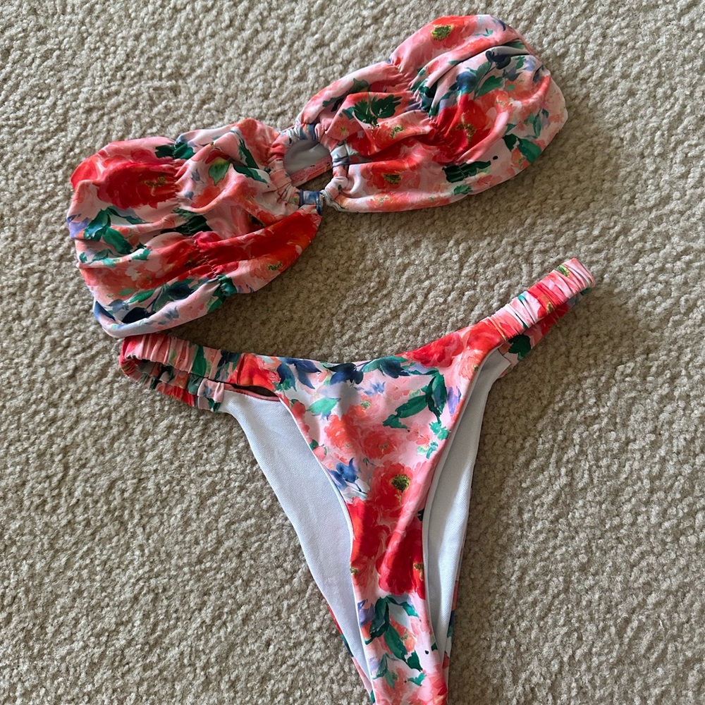 Floral Bandeau Bikini Set